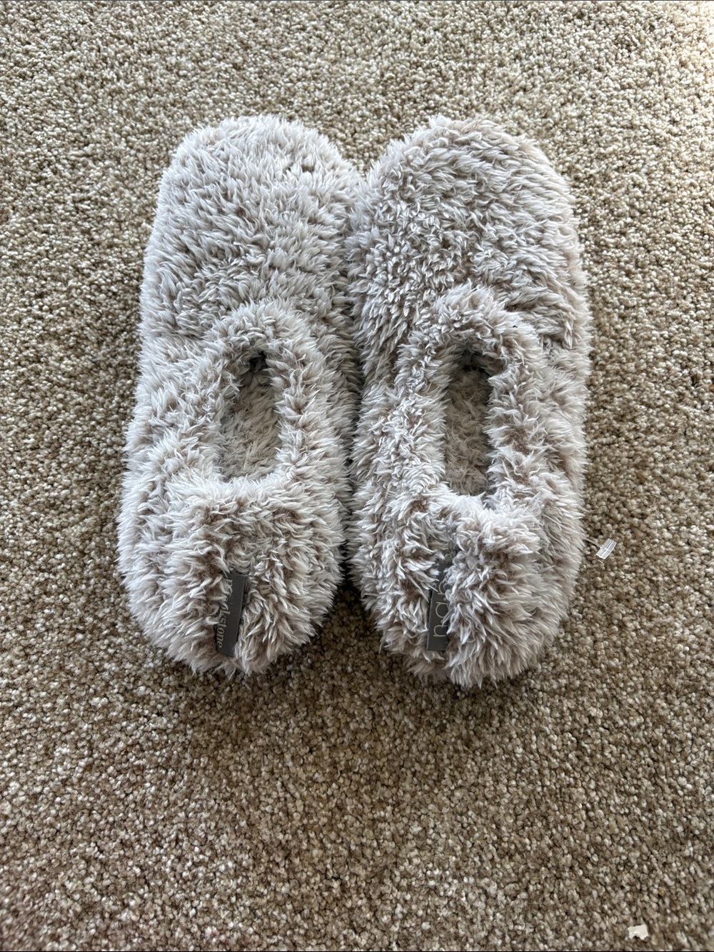 Plush Women's Slippers in Light Taupe - Soft Slip-On Comfort